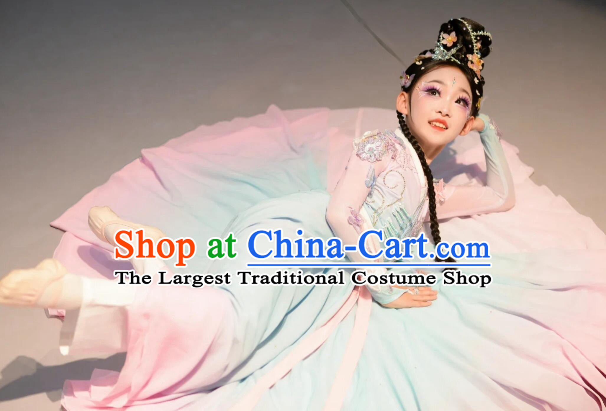 Classical Dance Die Meng Yun Shui Xiang Costume Chinese Stage Performance Solo Dance Outfit