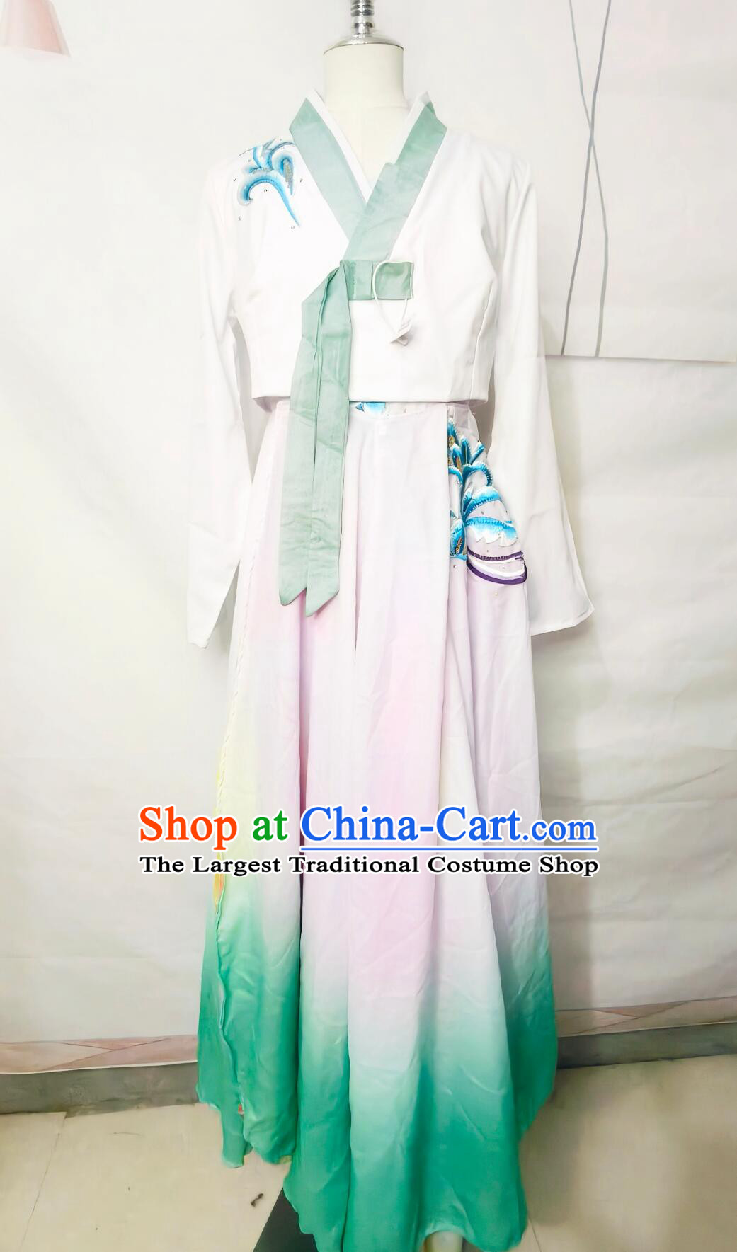 Korean Dance Costume Color Changing Dance Dress Women Fei Hua Die Yu Solo Performance Outfit Chinese Dance Clothing