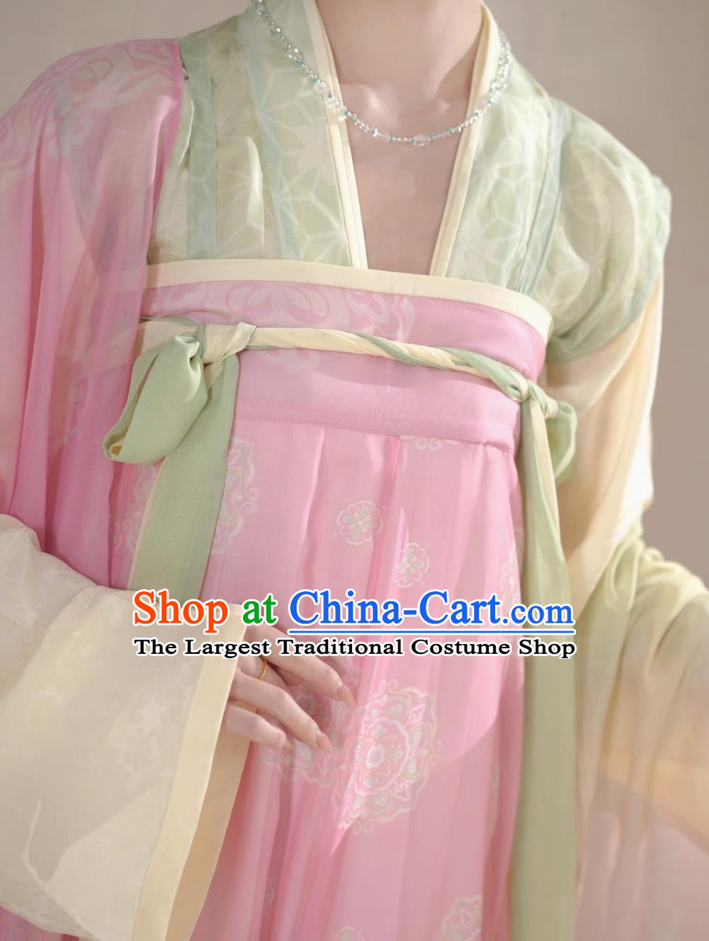 Tradtional Tang Dynasty Beizi High Waisted Ruqun Chinese Hanfu Complete Set