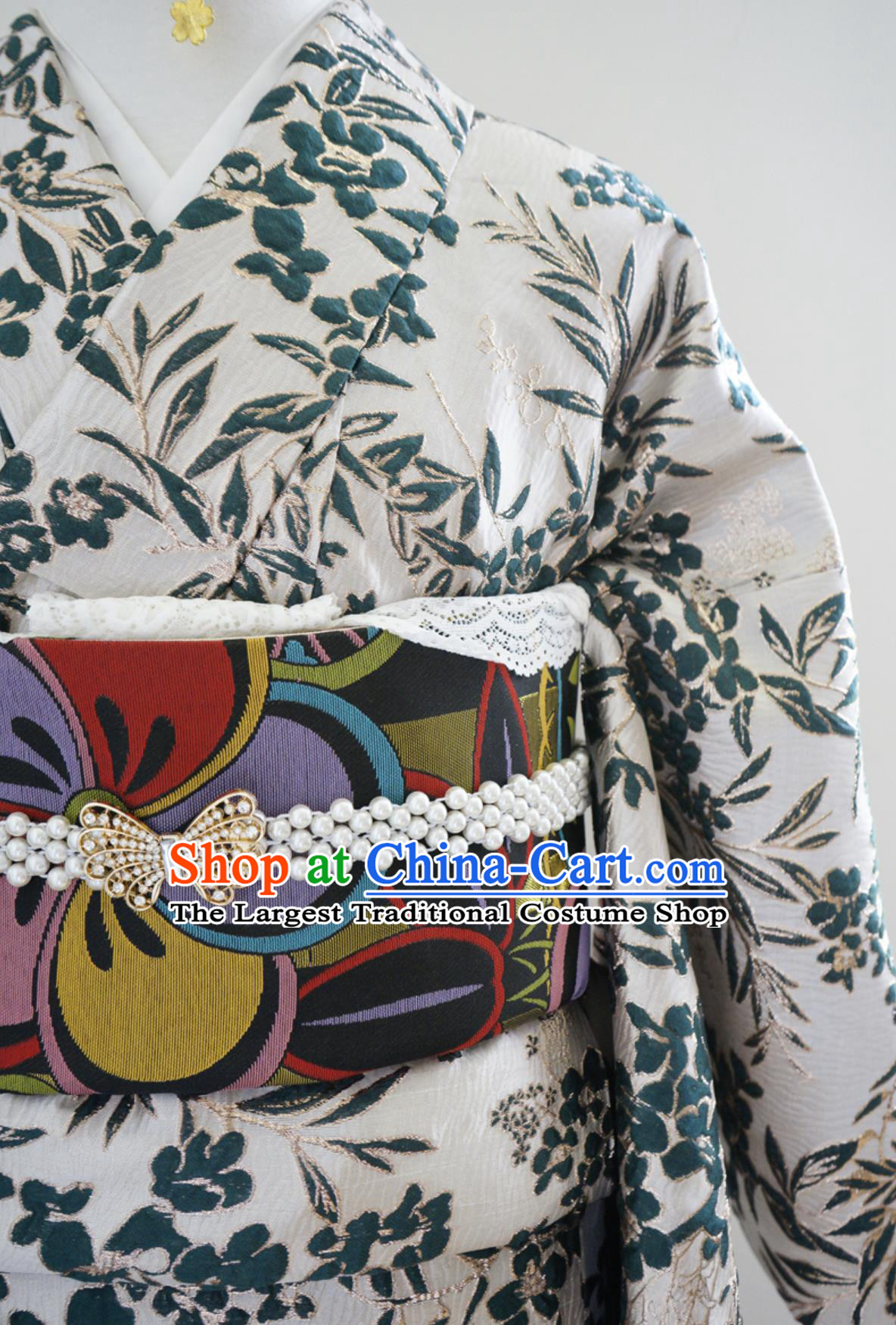 Japanese Traditional Women Formal Furisode Kimono