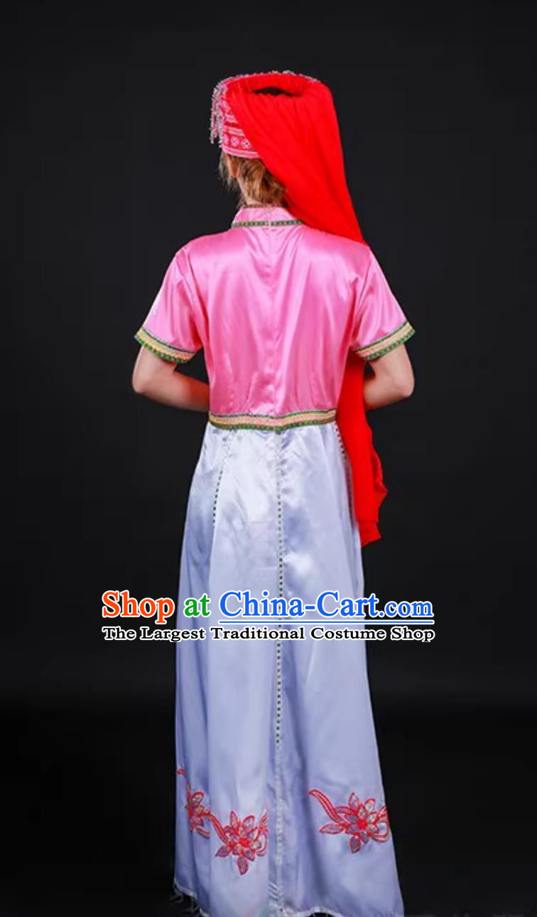 Dongxiang Ethnic Women Clothing Chinese Ningxia Minority Dance Performance Costume
