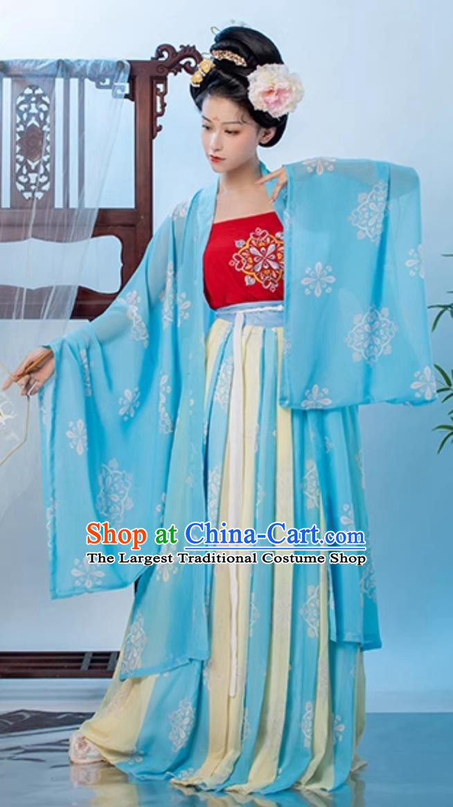 Chinese Style Hanfu Ancient Court Women Dress Tang Dynasty Hezi Qun