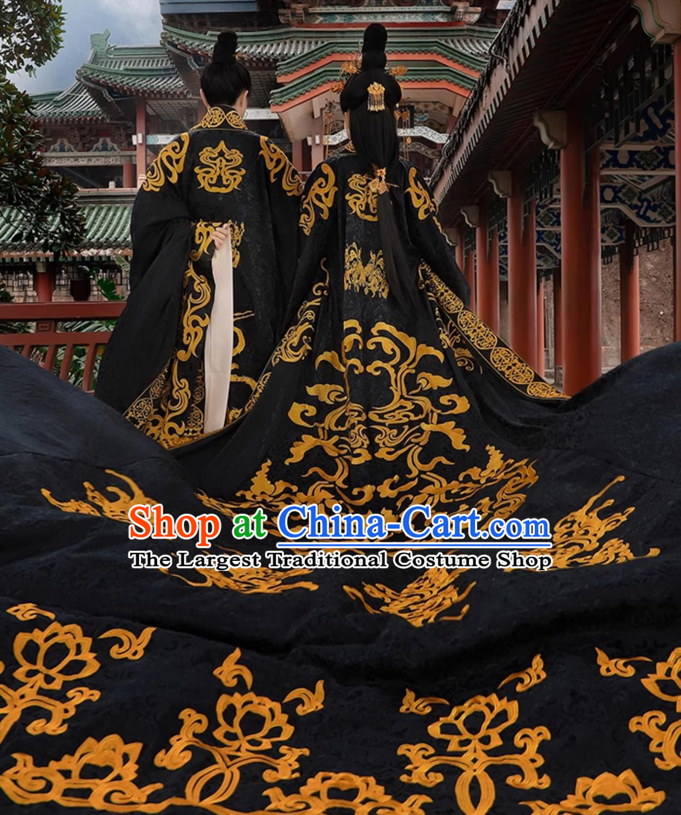 Ancient Chinese Wedding Costumes Traditional Hanfu Zhou Dynasty Bride and Groom Embroidered Attires Couple Set