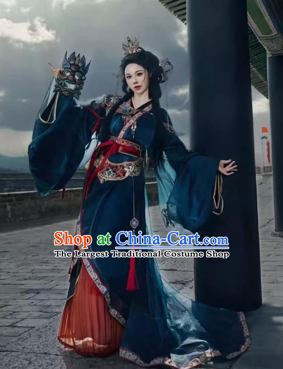 Chinese Hanfu Women Warring States Robe Wei Jin Southern Northern Dynasties Princess Dress Clothing