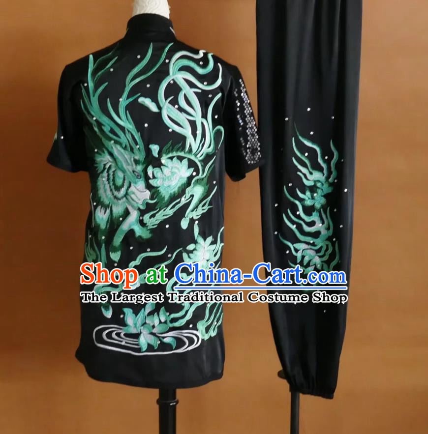 Southern Fist Wushu Uniform Floral Embroidered Changquan Professional Competition Performance Costume