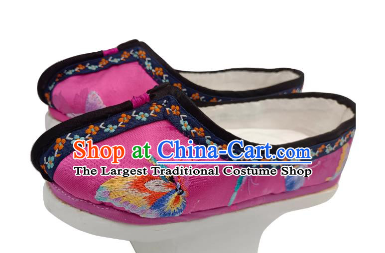 Qing Dynasty Flowerpot Sole Platform Shoes Handmade Ancient Empress Shoes Manchu Platform Shoes