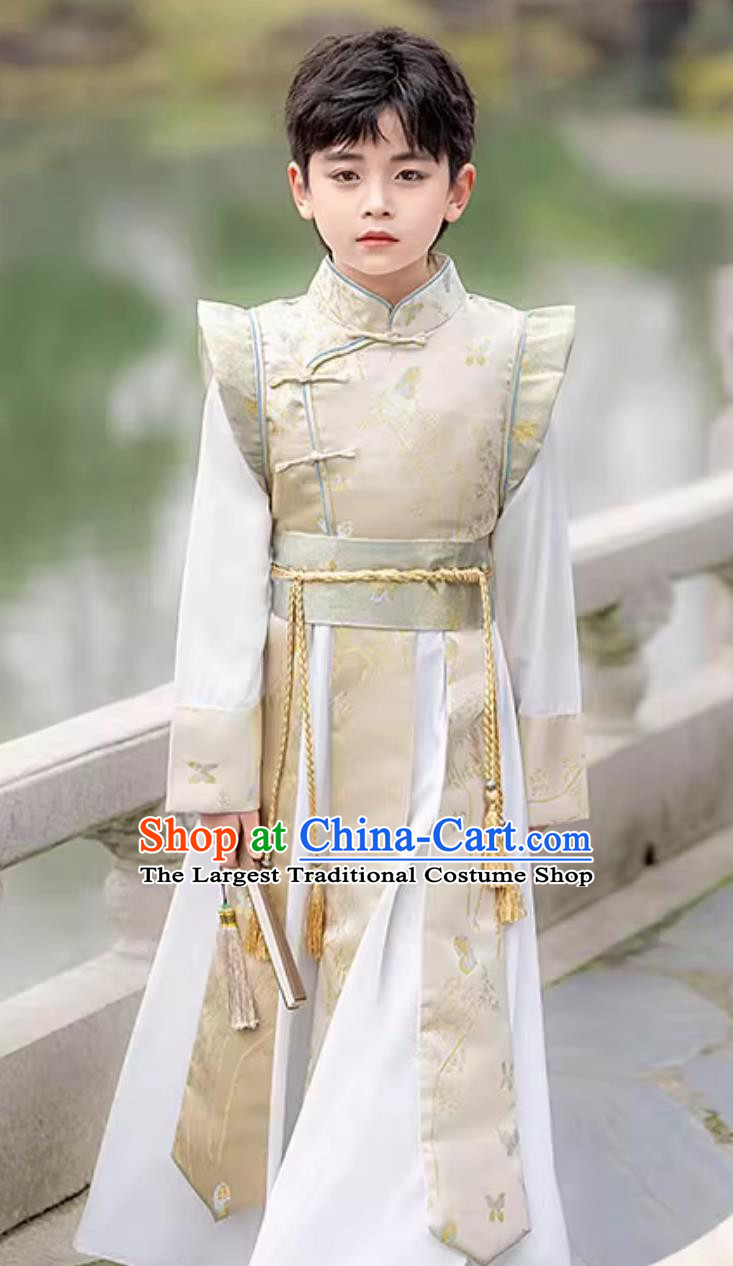 Boys Hanfu Ancient Chinese Style Kung Fu Hero Costume Handsome Boy Performance Outfit