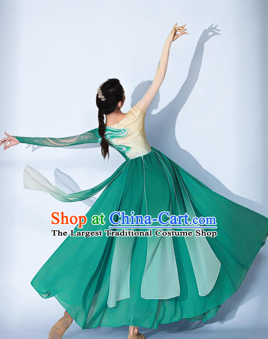Green Snake Classical Dance Performance Costume Opening Dance Large Flared Dress Chinese Spring Festival Gala Clothing