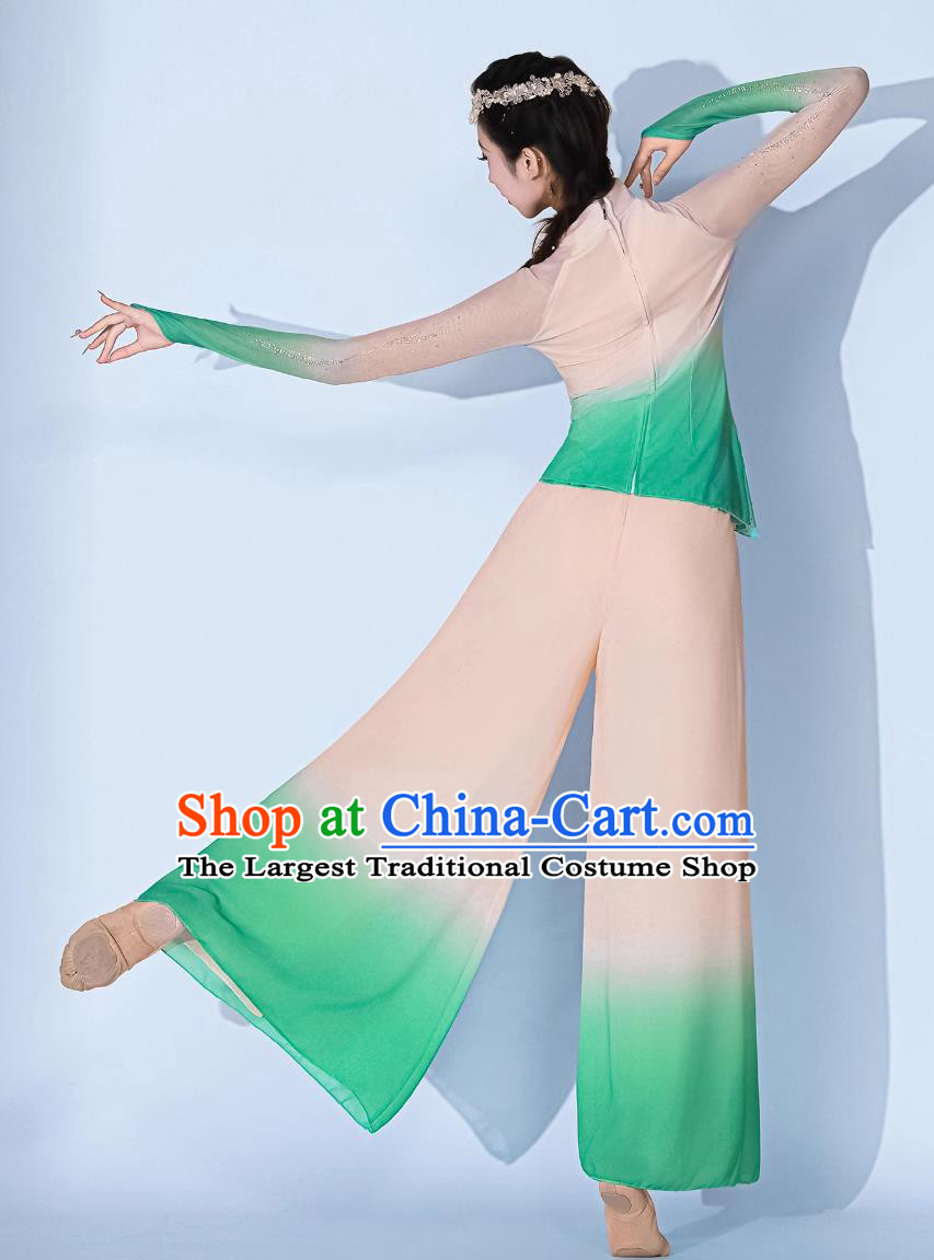Jiaozhou Yangko Dance Clothing Ode To The Lotus Dance Performance Costume Classical Dance Chinese Fan Dance Outfit