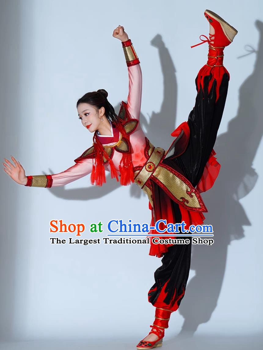 Nezha Cosplay Costume Prosperous Drum Performance Uniform Chinese Celebration Dance Clothing