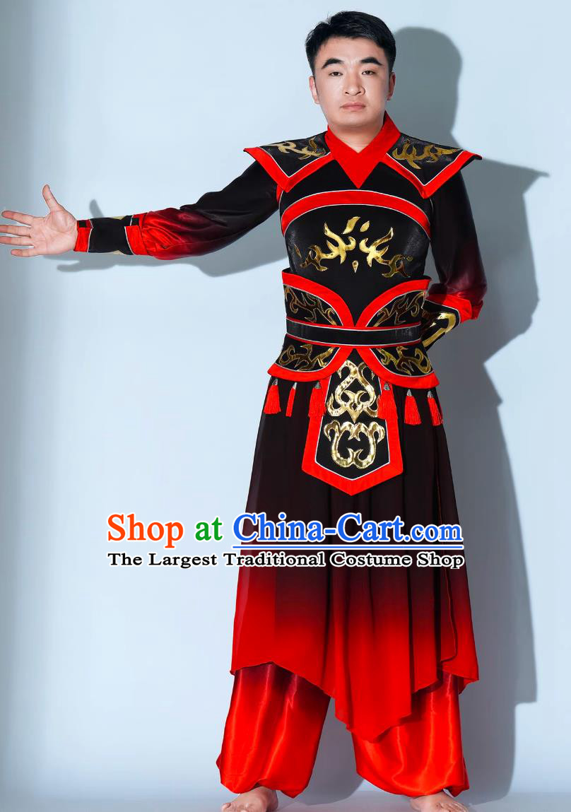 Drum Performance Costume Men Majestic Gong And Drum Uniform Chinese Grand Opening Dance Performance Clothing
