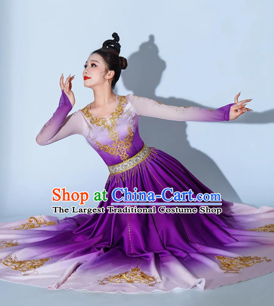 Ethnic Costume Women Xinjiang Dance Performance Dress Uyghur Dance Chinese Ethnic Minority Clothing