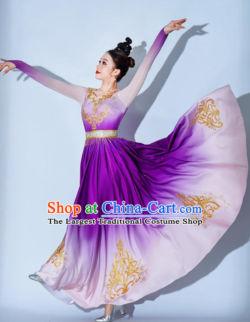 Ethnic Costume Women Xinjiang Dance Performance Dress Uyghur Dance Chinese Ethnic Minority Clothing