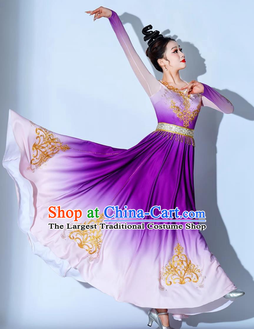 Ethnic Costume Women Xinjiang Dance Performance Dress Uyghur Dance Chinese Ethnic Minority Clothing