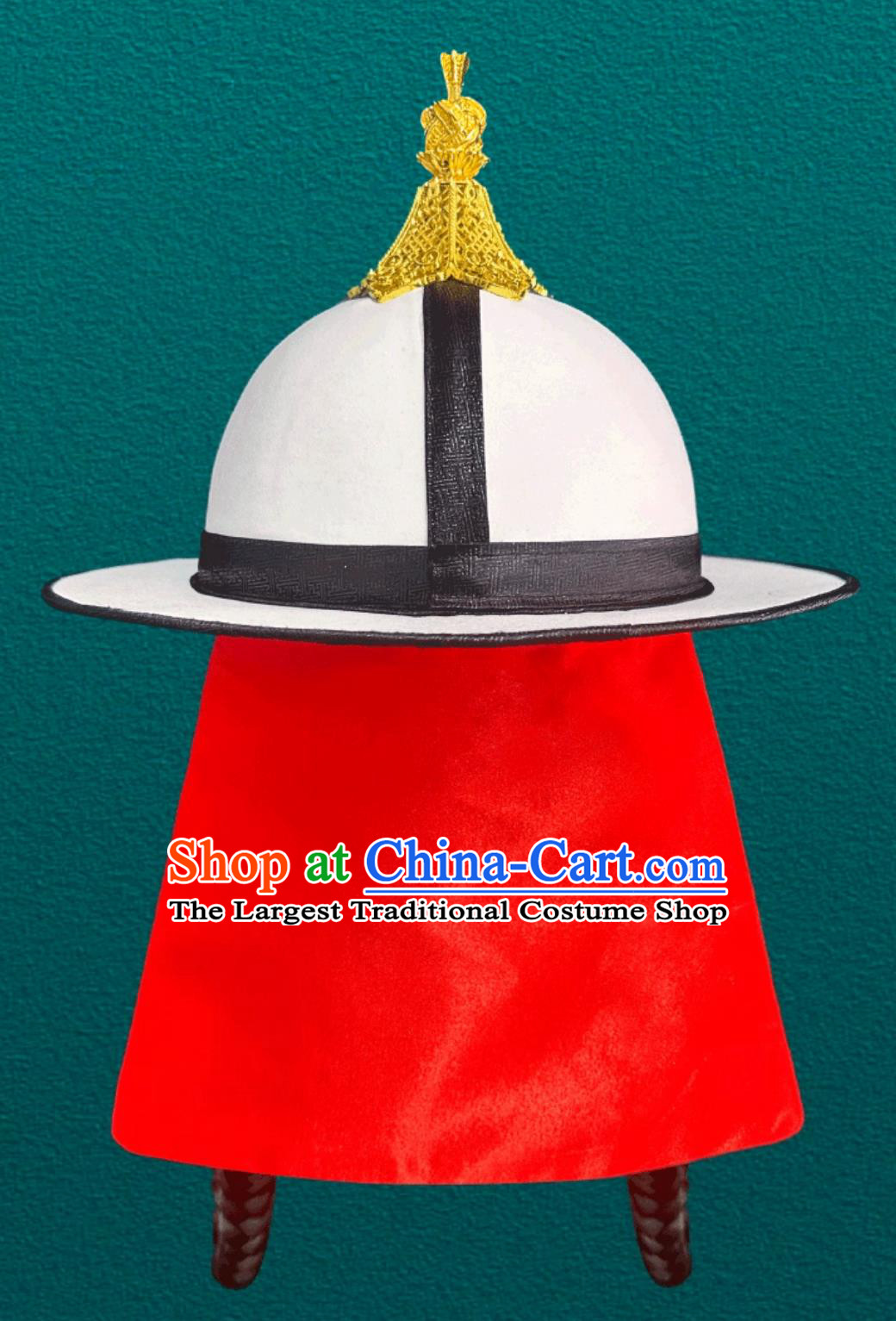 White Hat General Prince Hat Mongolian Dance Performance Photography Headpiece
