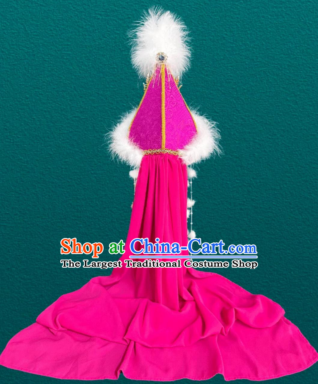 Child Mongolian Headpiece Chinese Drama Dance Performance Hair Accessory Fragrant Imperial Concubine Hat