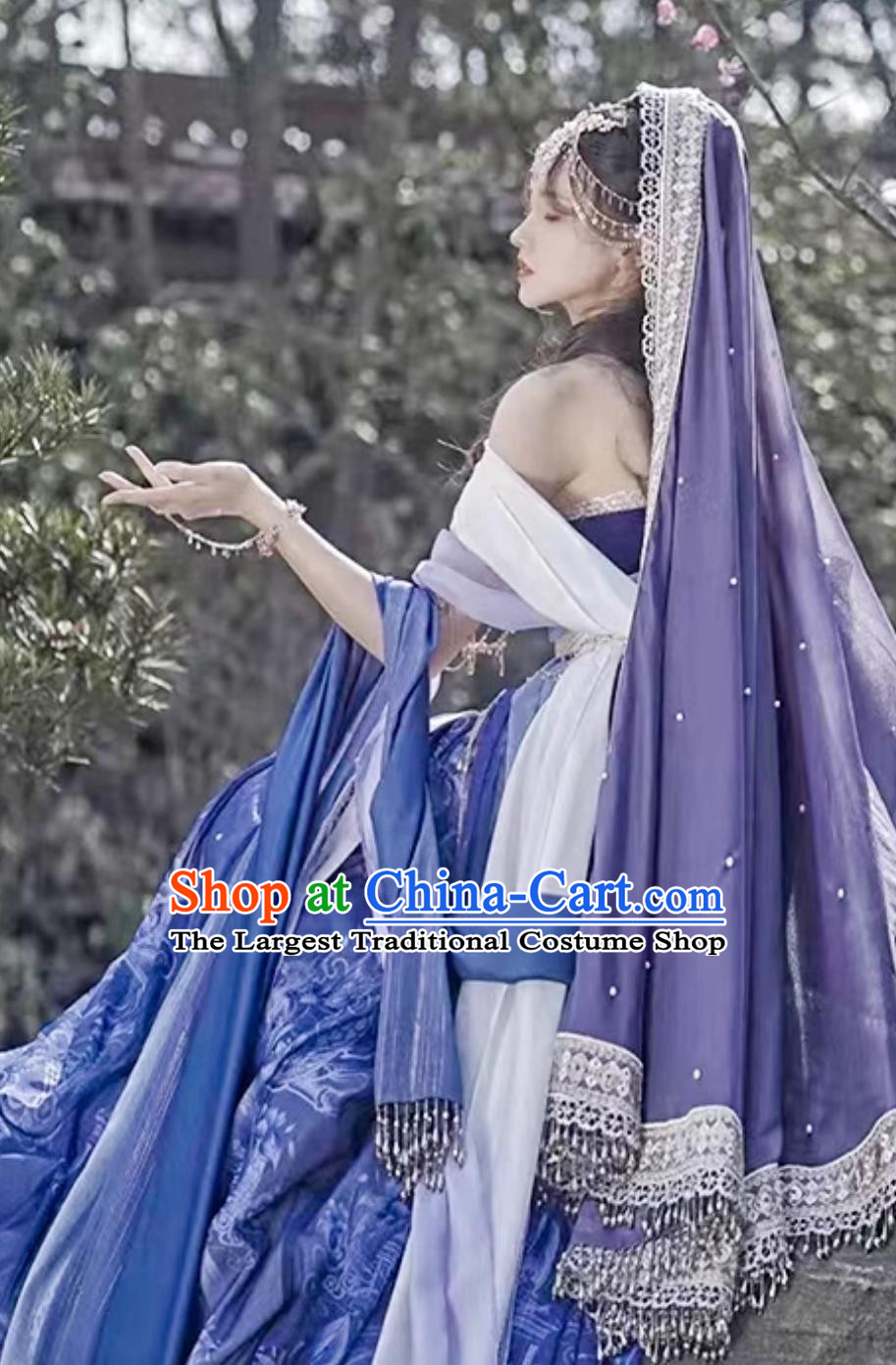 Wuxia Style Women Dress Ancient Fairy Hanfu Dunhuang Feitian Performance Costume