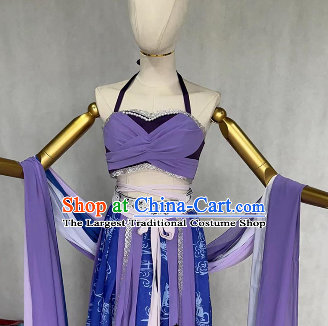 Wuxia Style Women Dress Ancient Fairy Hanfu Dunhuang Feitian Performance Costume