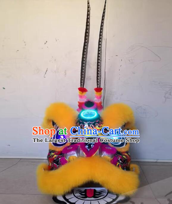 Handsome Monkey King Feather Decoration Lion Dance Costume Southern Lion LED Fut San Lion Wool Lion Clothing Complete Set