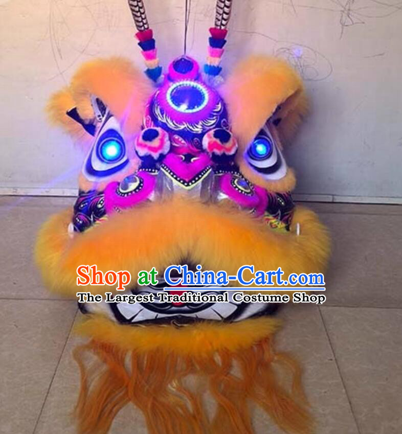 Handsome Monkey King Feather Decoration Lion Dance Costume Southern Lion LED Fut San Lion Wool Lion Clothing Complete Set