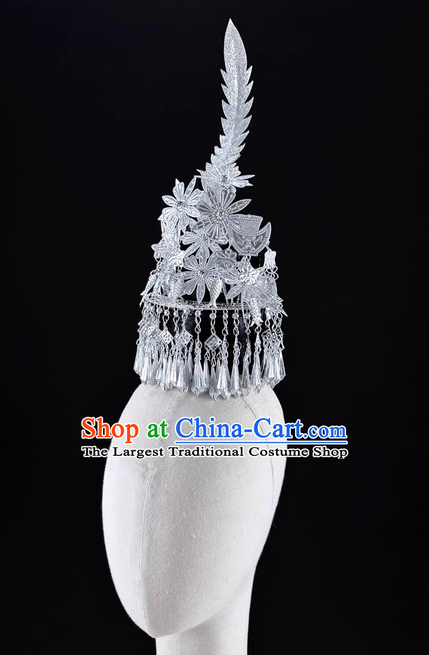 Ethnic Minority Miao Headdress Xiang Jin Lin Jin Se Dance Headpiece Miao Combination Performance Hair Jewelries
