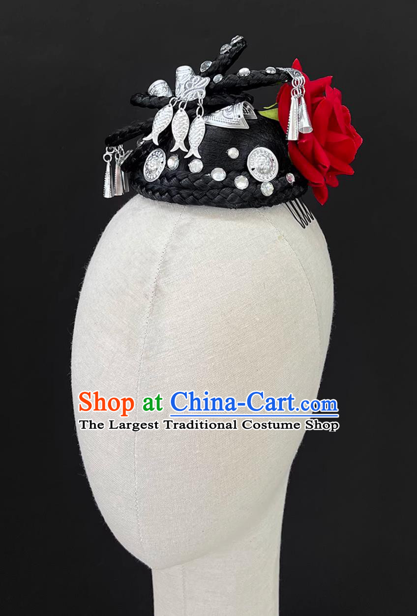 Whispering Dance Headdress Ethnic Minority Yao Stage Performance Silver Ornaments