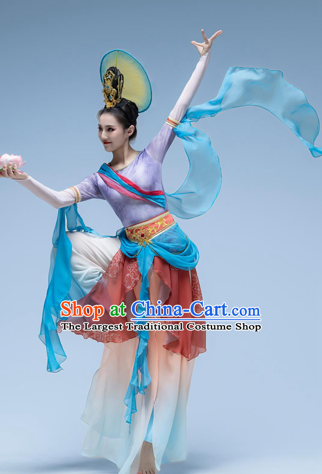 Dunhuang Group Dance Lianhua Same Style Feitian Dance Clothing Stage Performance Costume Pipa Song Dress