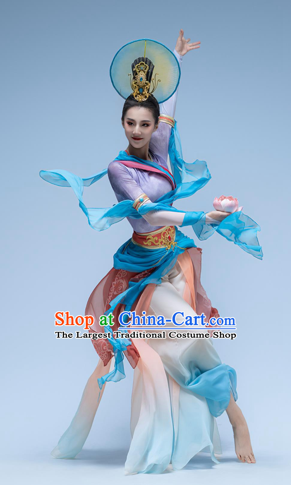 Dunhuang Group Dance Lianhua Same Style Feitian Dance Clothing Stage Performance Costume Pipa Song Dress