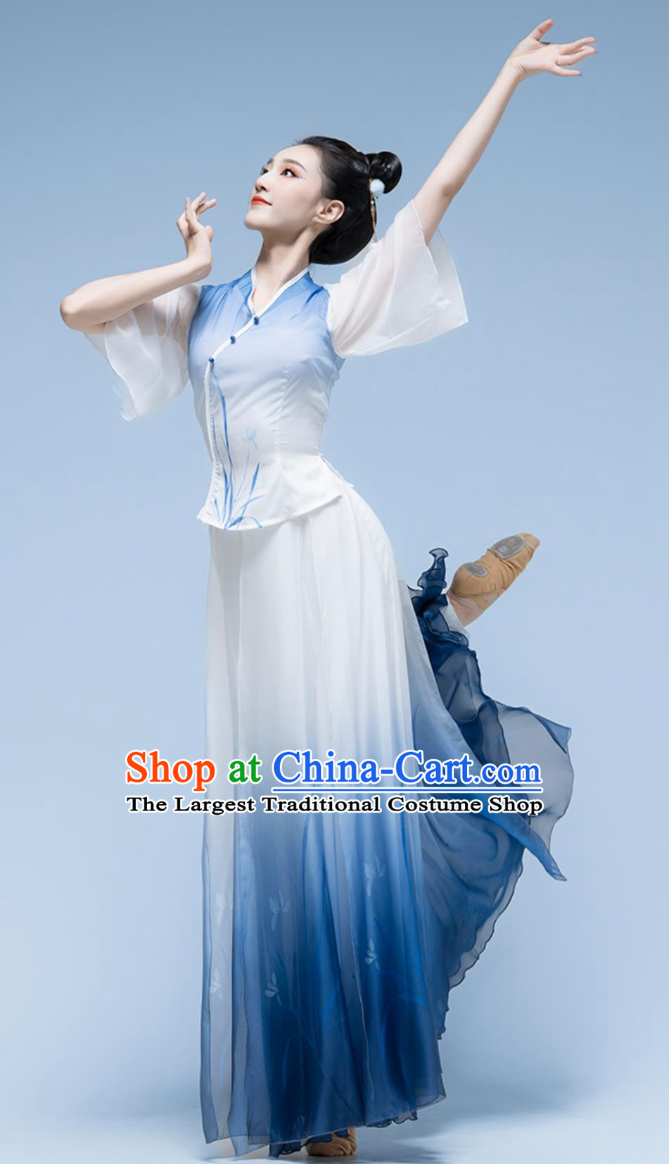 Classical Dance Costume Han Tang Dance Performance Clothing Women Ancient Style Guzheng Choir Dress