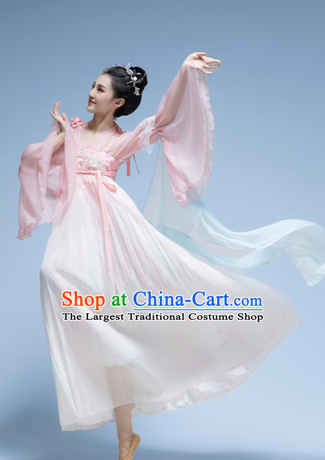 Classical Dance Costume Han Tang Dance Performance Clothing Women Chinese Ancient Style Flowy Dress