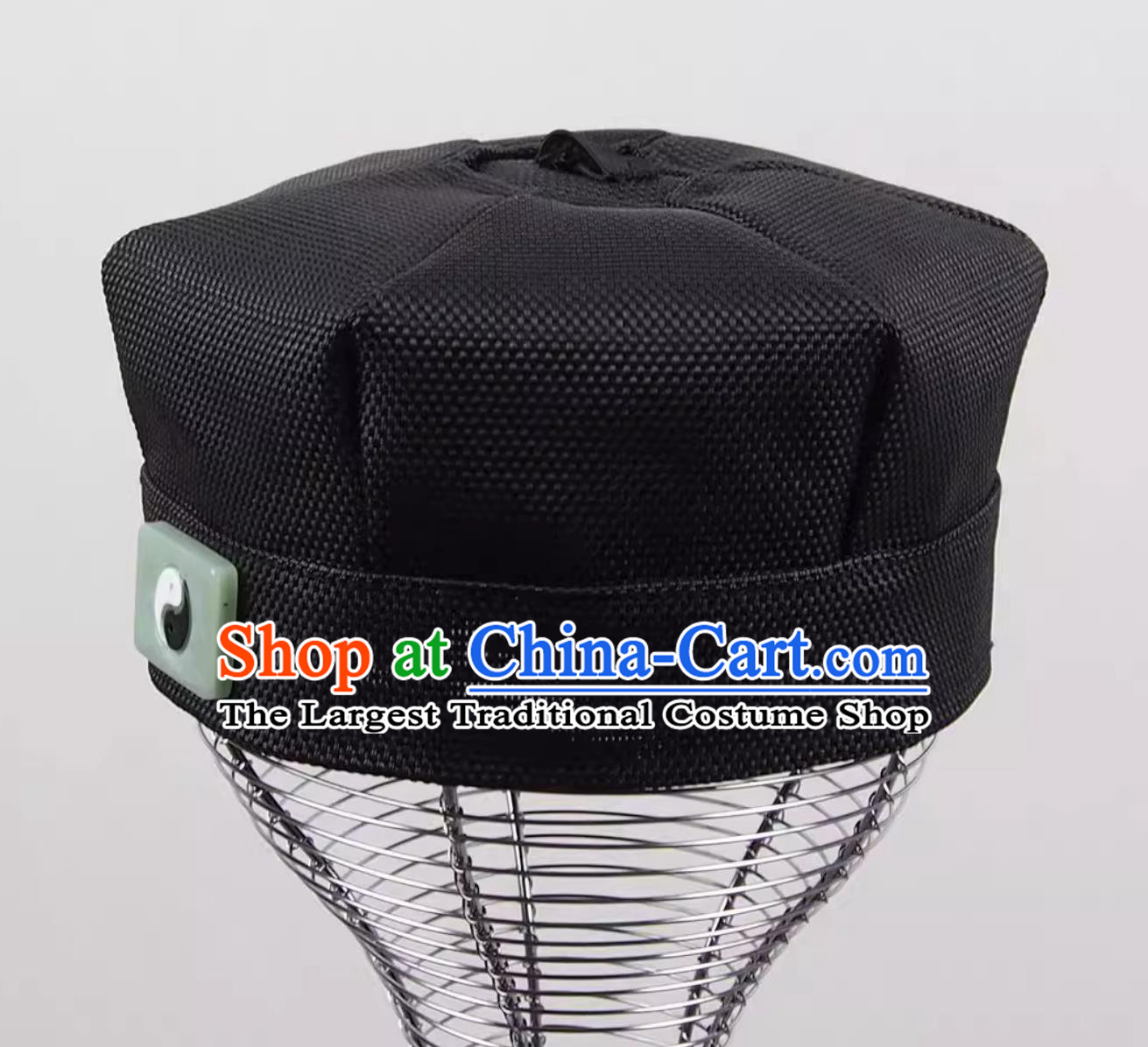 Chinese Taoist Zhengyi Hexagonal Hat Bagua Pattern Hat Wudang Master Quanzhen Hunyuan Scarf