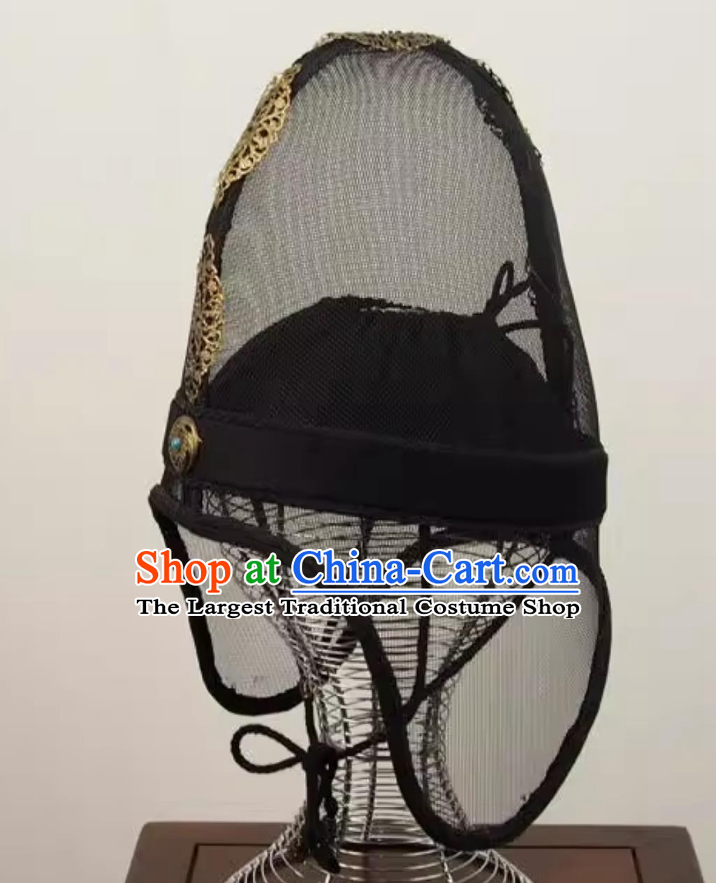 Qin Dynasty Eunuch Hat Chinese Wei Jin Dynasties Lacquered Gauze Crown Stage Performance Headpiece