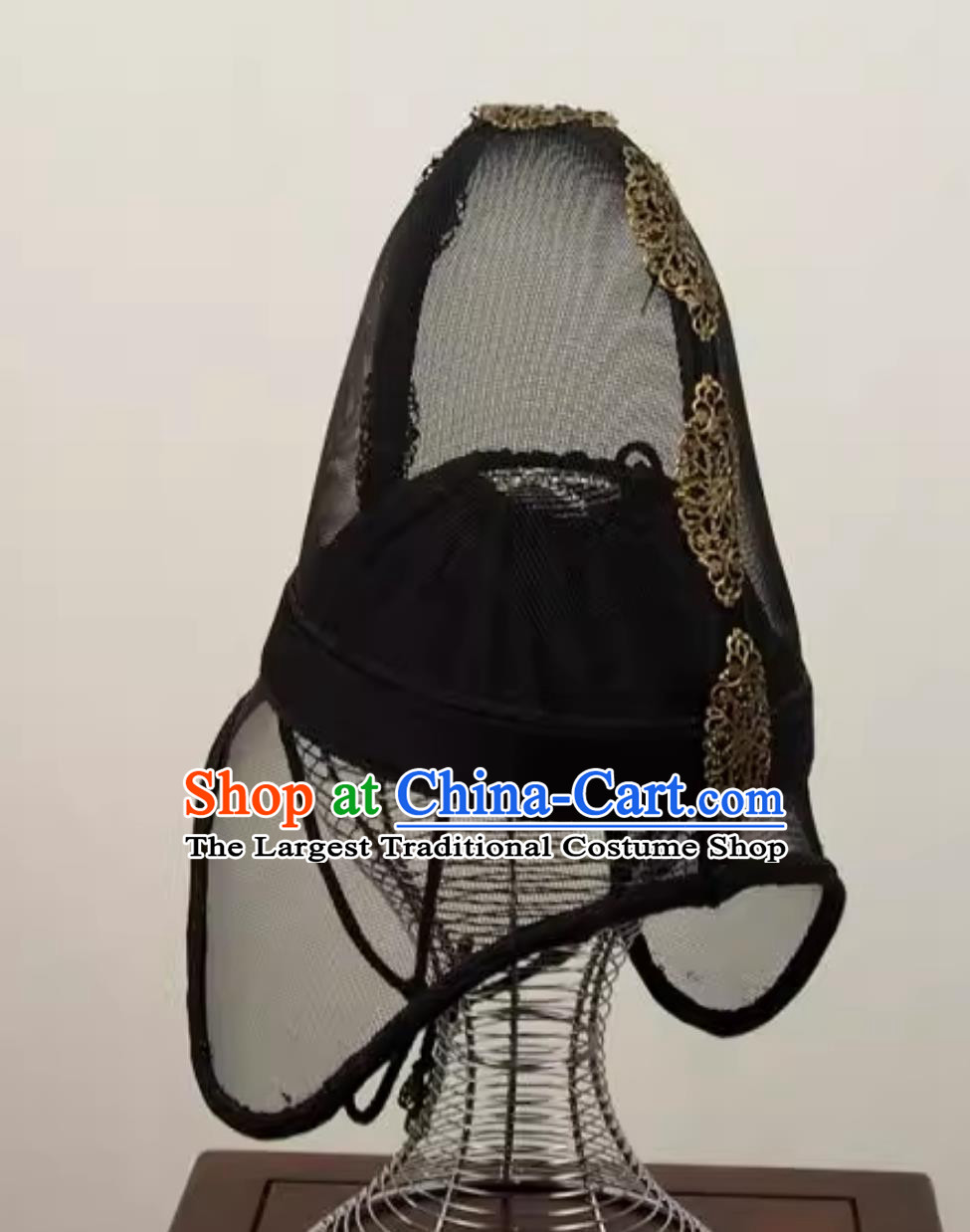 Qin Dynasty Eunuch Hat Chinese Wei Jin Dynasties Lacquered Gauze Crown Stage Performance Headpiece