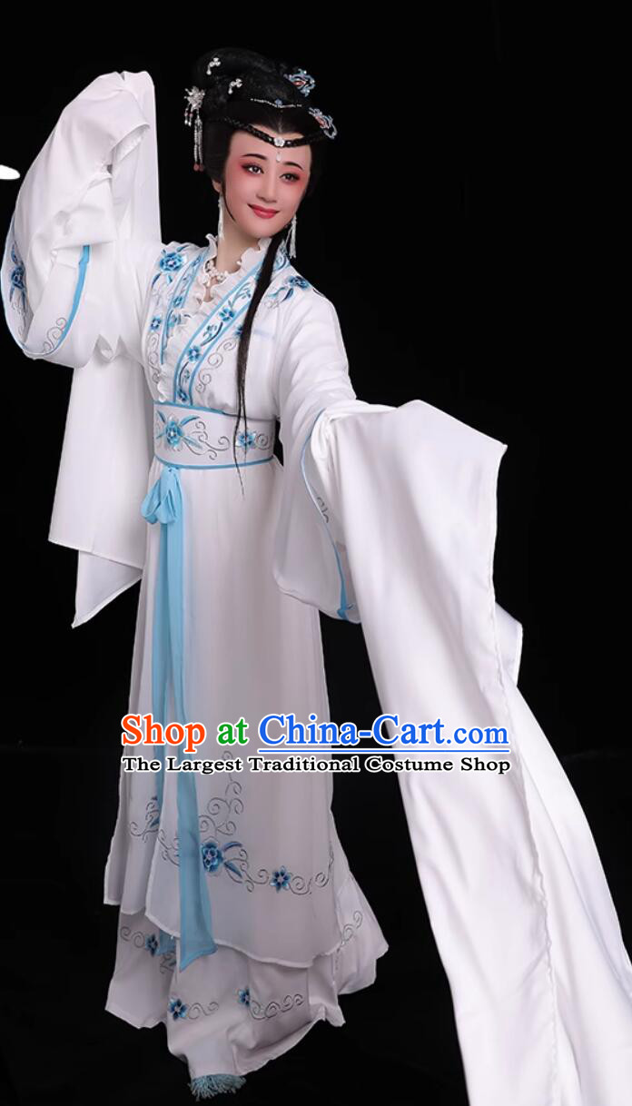 Yue Opera Huadan Costume Legend Of White Snake Broken Bridge Bai Suzhen Performance Outfit Traditional Chinese Theater Dress