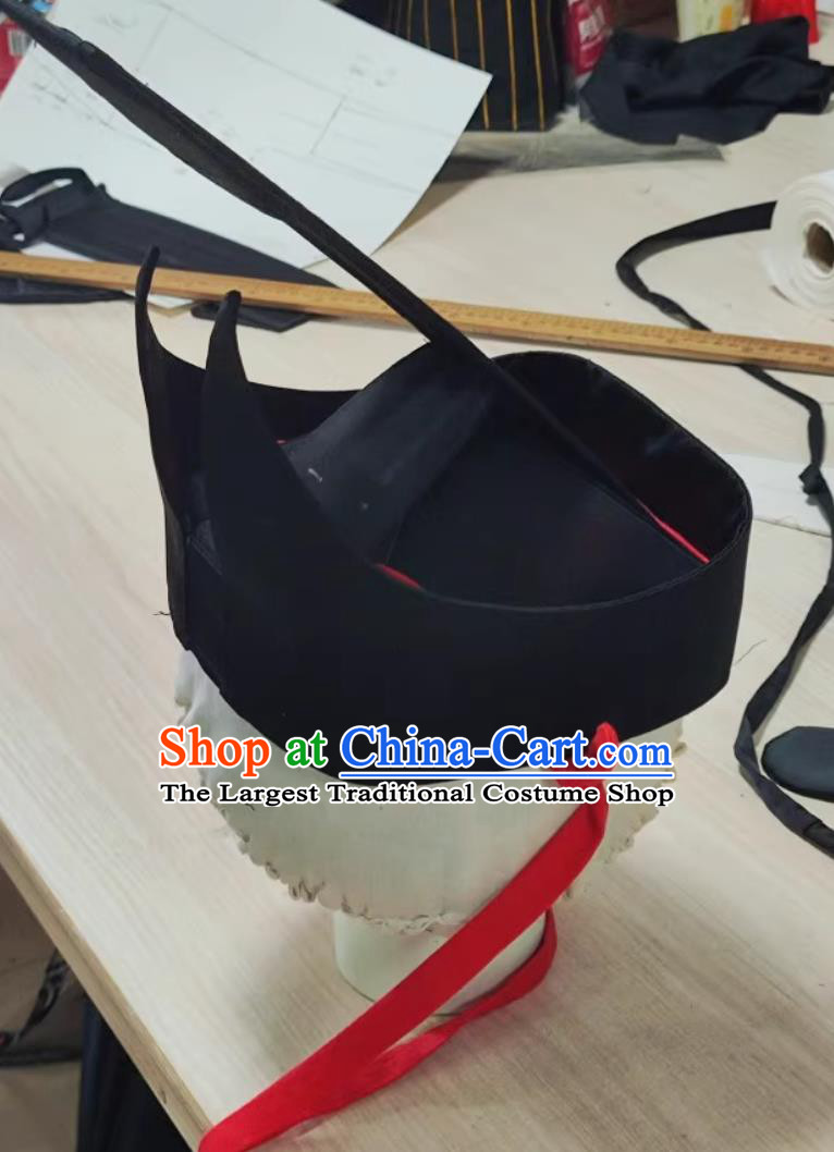 Han Dynasty Chang Crown With Ze Set Chinese Hanfu Headwear Official Headgear Emperor Gaozu Ceremonial Hat