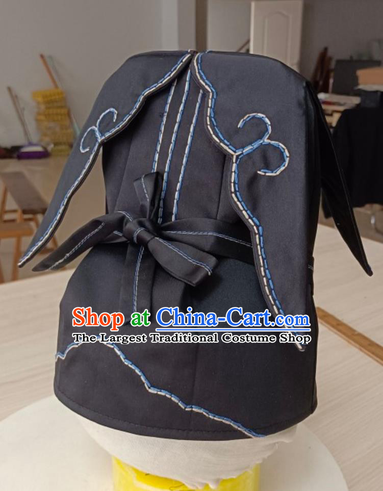 Ancient General Headwear Chinese Hanfu Headpiece Jin Yi Traditional Ming Dynasty Military Scarf Headgear