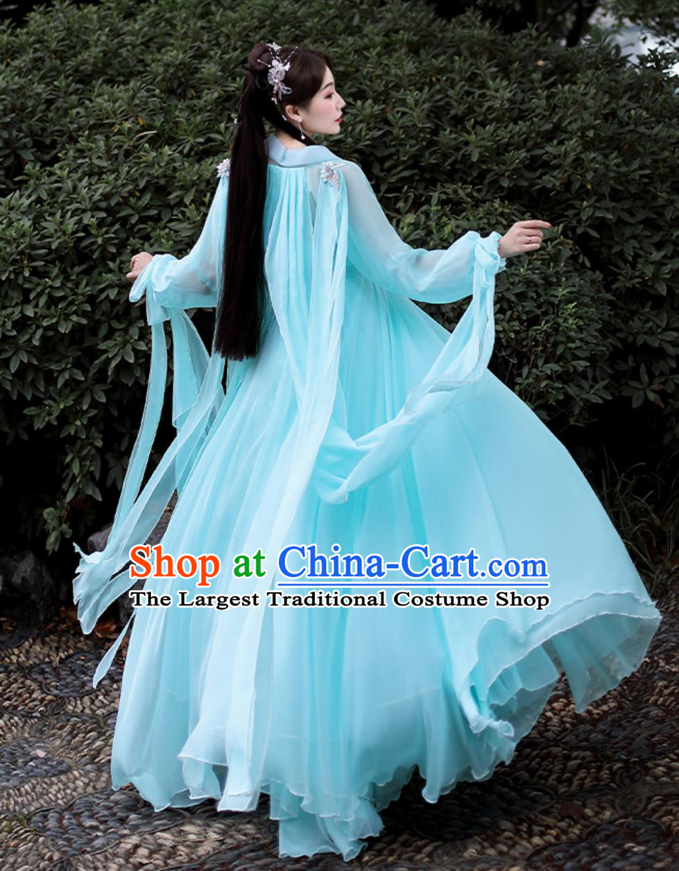Chinese Classical Dance Attire The Legend of the White Snake Xiao Qing Light Green Hanfu Dress Ancient Fairy Costume