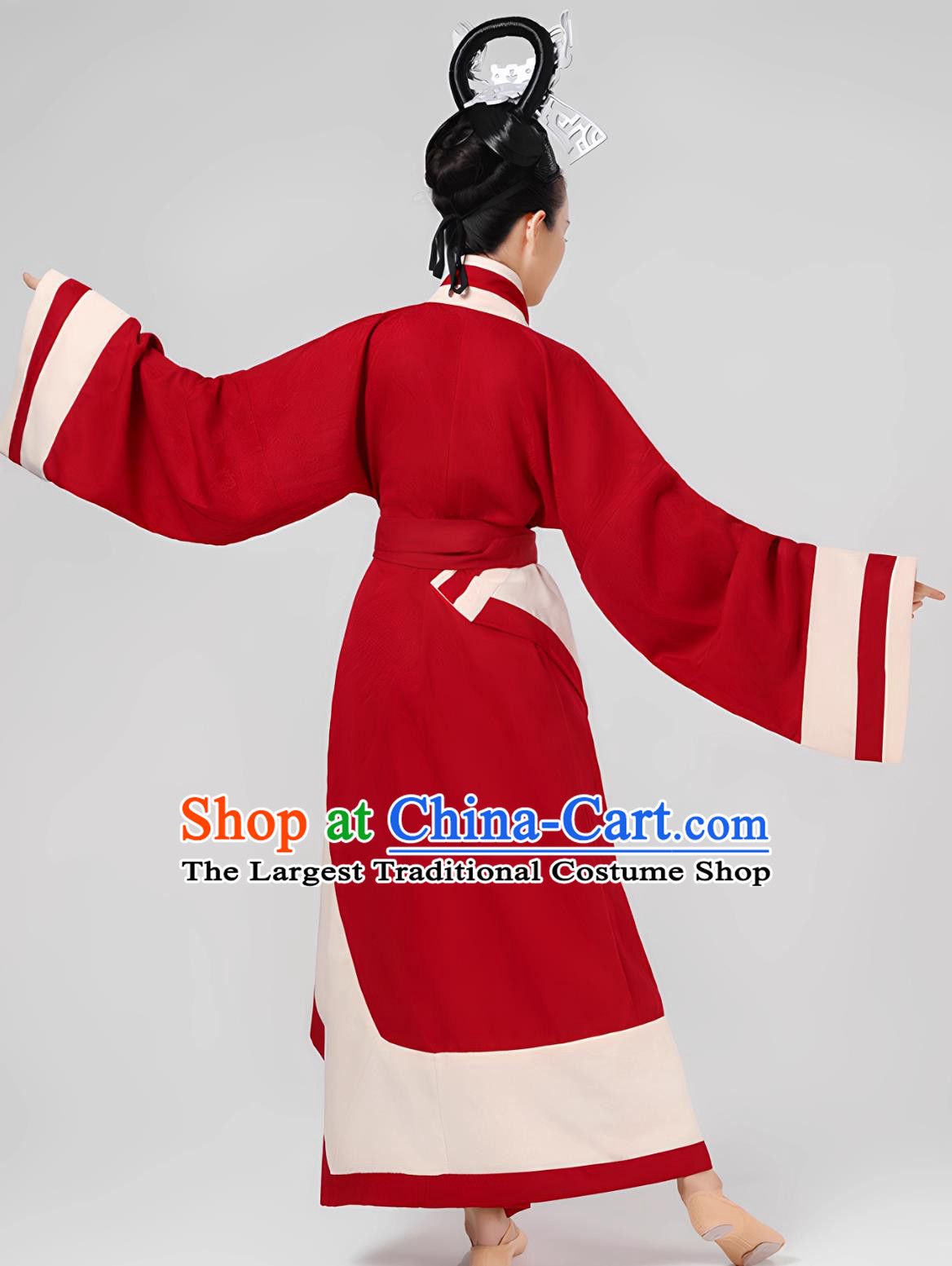 Han Dancing Beauty Han Dynasty Quju Robe Drum Dance Flying Swallow Costume Stage Performance Wine Red Ancient Hanfu Dress