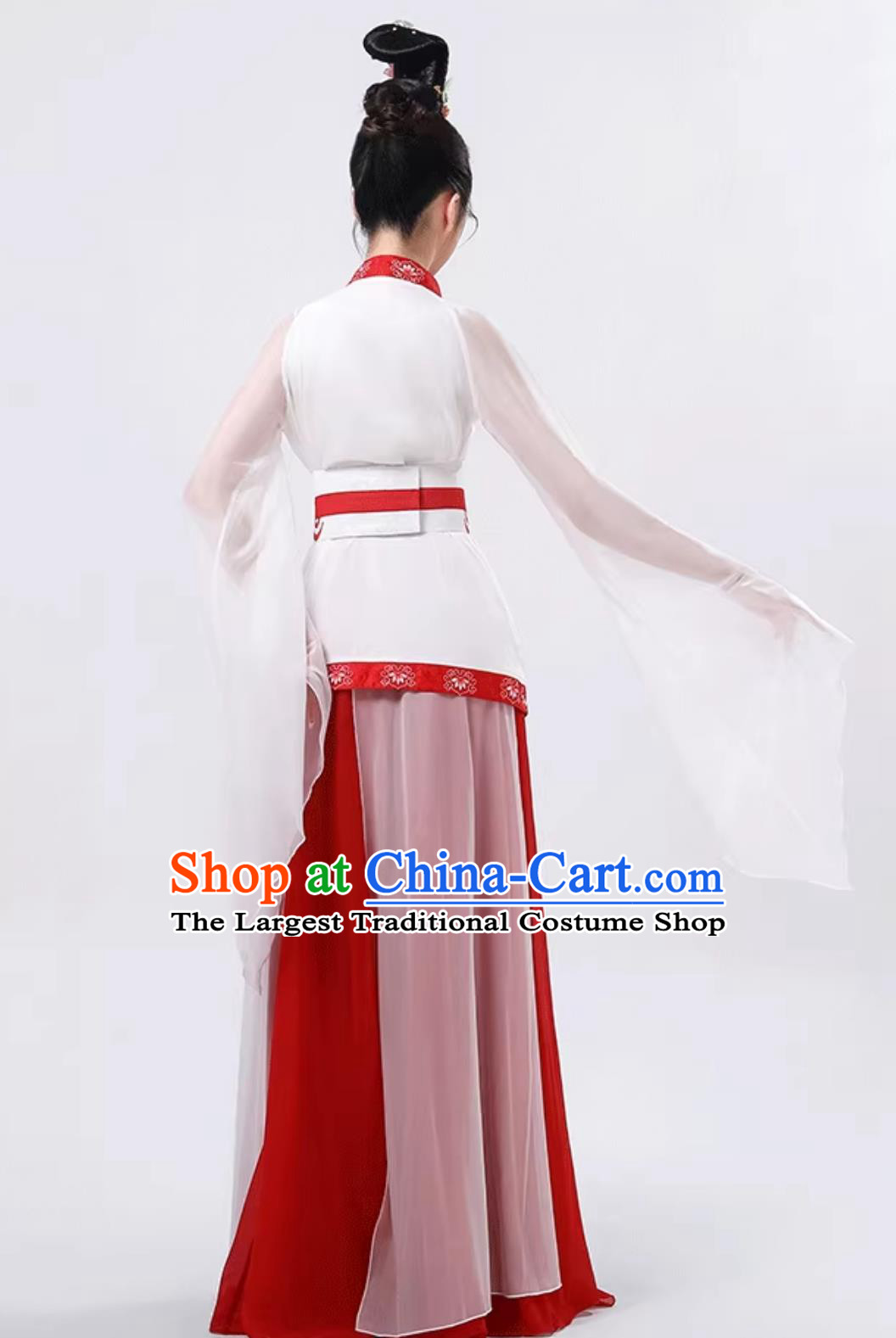 Chinese Classical Dance Dress Women Flowing Millennium Costume Mid Autumn Festival Chang E Performance Attire