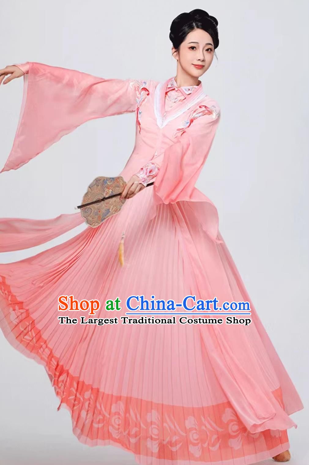Women Fan Group Dance Lotus Award Pink Attire How Can One Not Recall Jiangnan Classical Dance Performance Costume