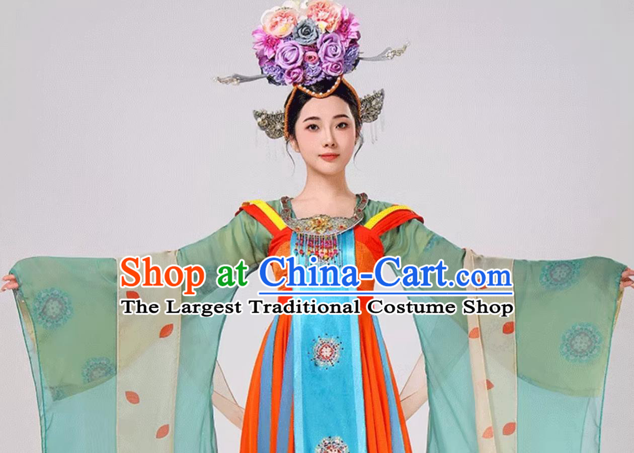 Lantern Festival Dance Linglong Tang Palace Glory Classical Performance Costume Chinese Han Tang Wide Sleeve Attire