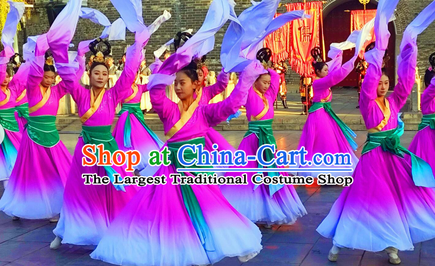 China-Cart Dance Shuixiu Water Sleeves Fans and Traditional Crafts