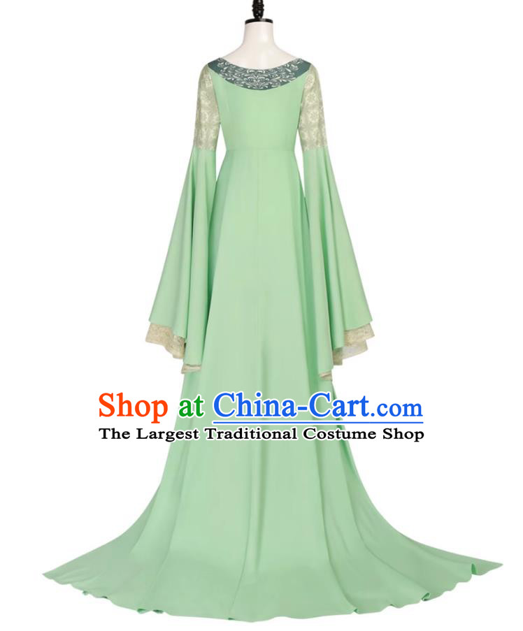 Halloween Cosplay Princess Costume Movie Character Roleplay Women Green Dress