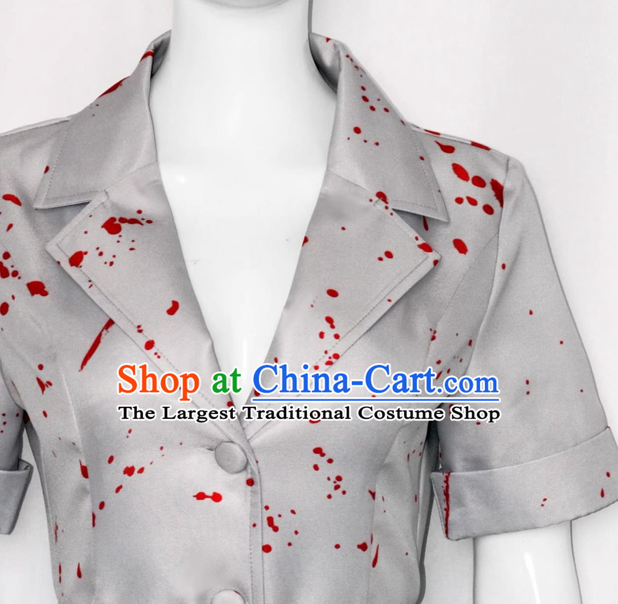 Female Nurse Cosplay Costume Horror Zombie Nurse Role Play Dress