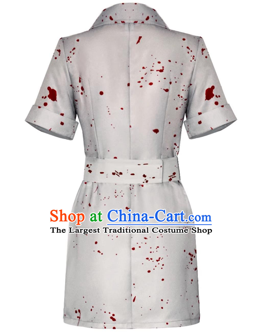Female Nurse Cosplay Costume Horror Zombie Nurse Role Play Dress
