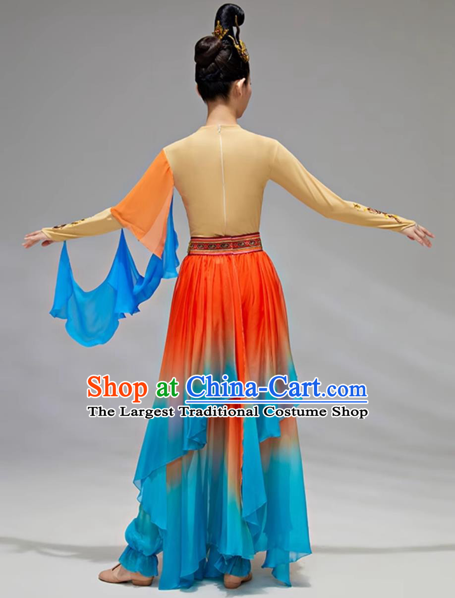 Dunhuang Feitian Hanfu Dance Costume Silk Road Lotus Classical Performance Outfit