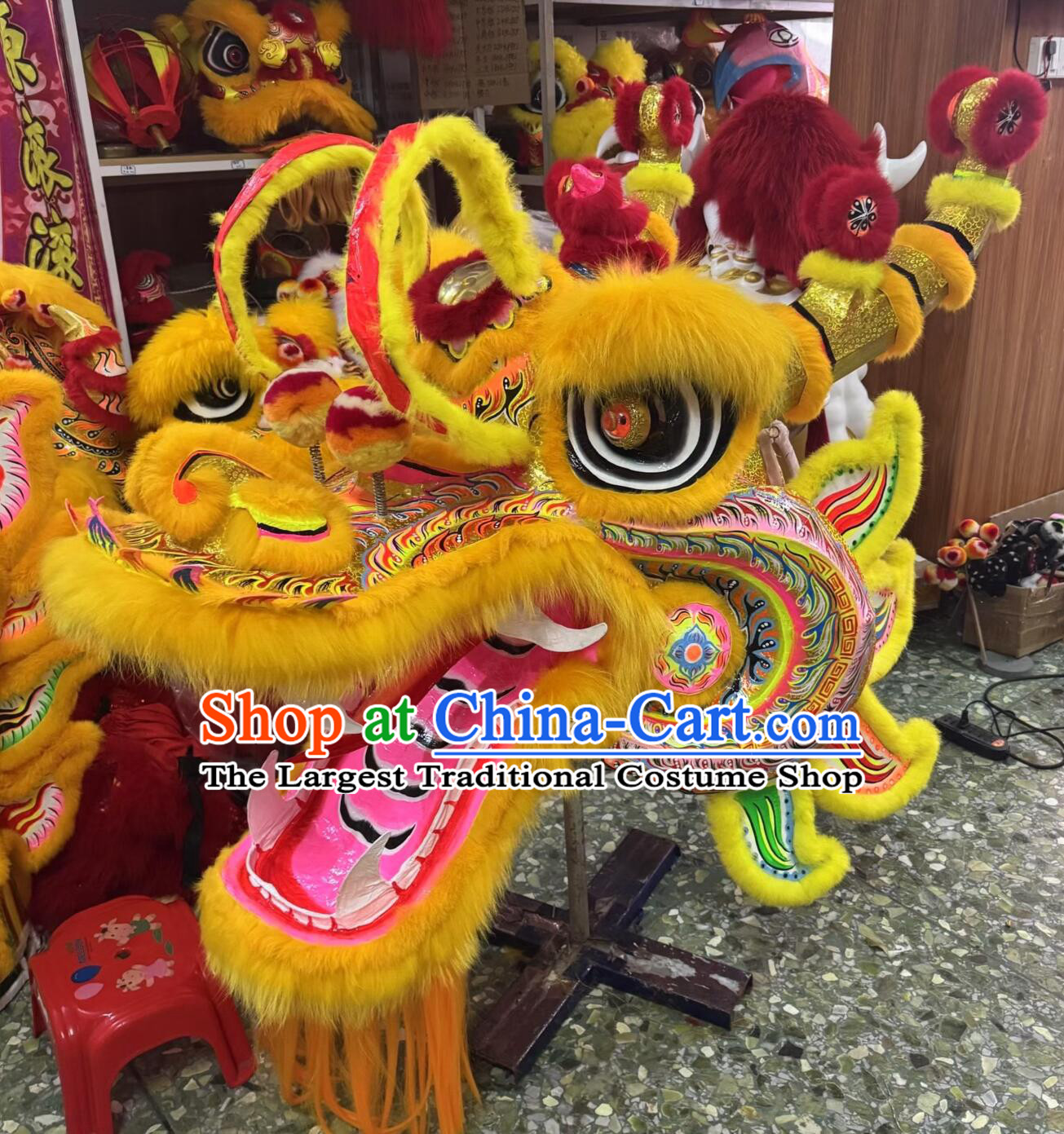 Chinese Festival Celebrations Dragon Prop Best Golden Dragon Dance Costumes Complete Set for Grand Opening