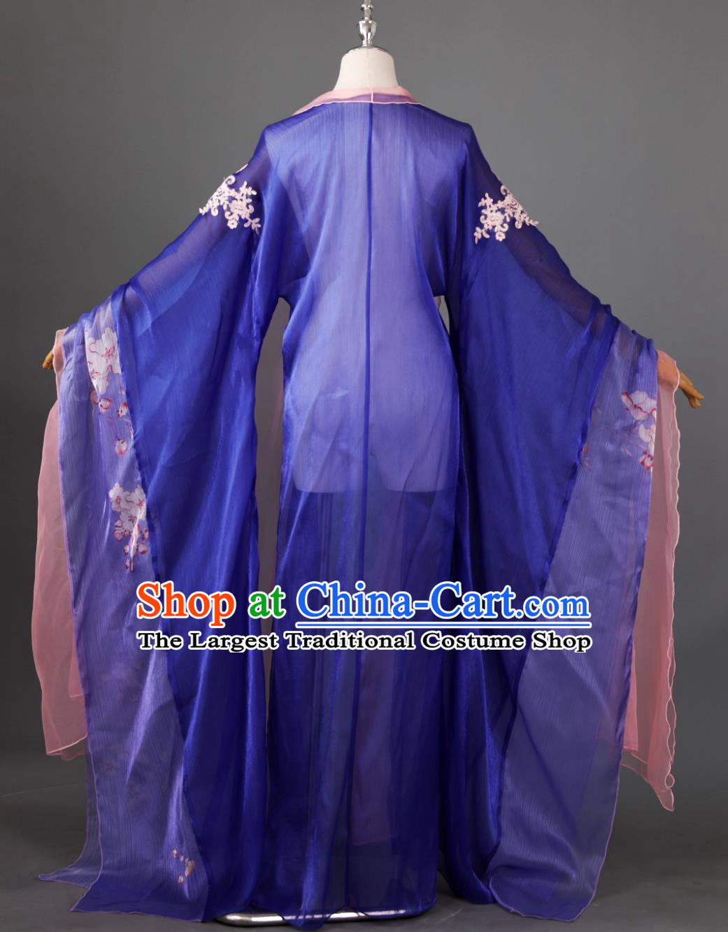 Hanfu DaXiu Shan Floral Print Single Piece Purple Cape Chinese Style Dance Coat