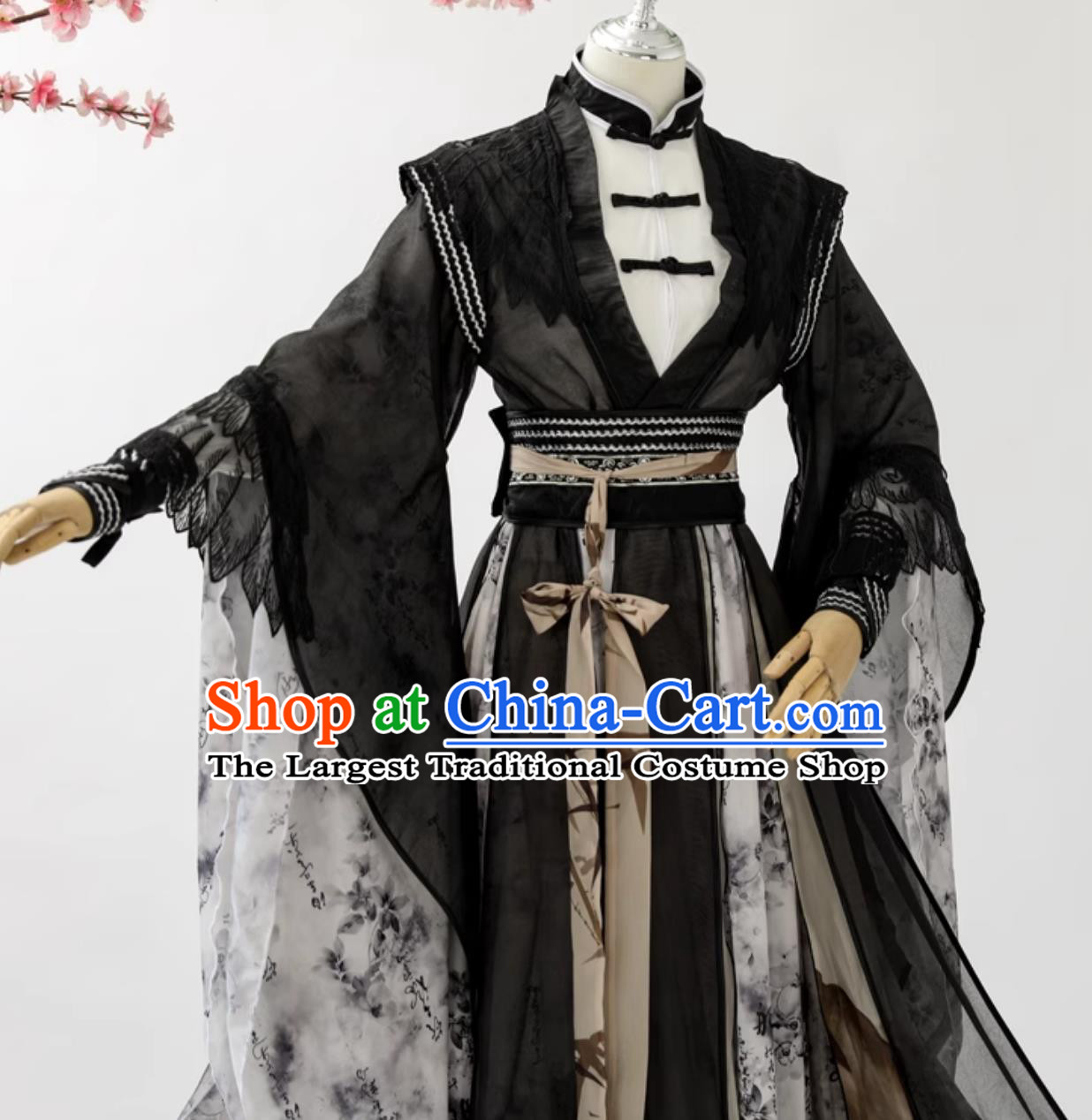 Chinese Wuxia Hero Clothing Ancient Swordsman Costume Cosplay Wide Sleeve Outfit
