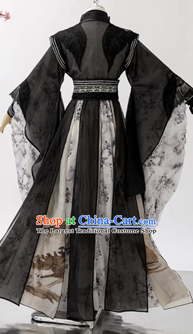 Chinese Wuxia Hero Clothing Ancient Swordsman Costume Cosplay Wide Sleeve Outfit